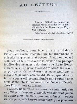 ..Nous v'la-t au Puy-Notre-Dame.Voici un document rare de... ..Nous v'la-t au Puy-Notre-Dame.Voici un document rare de...