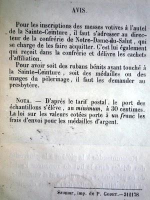 ..LE PUY-NOTRE-DAMEPélerinage de la Sainte Ceinture1873. ... ..LE PUY-NOTRE-DAMEPélerinage de la Sainte Ceinture1873. ...