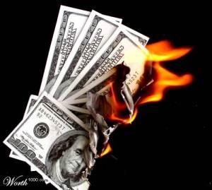 dollars burn