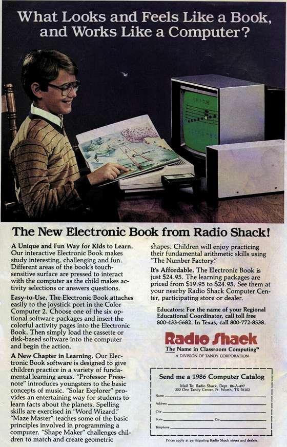 Le livre enrichi en 1986 : du papier et des disquettes