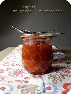 Compote rhubarbe / framboises Compote rhubarbe / framboises