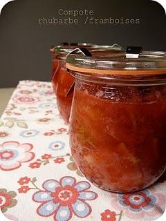 Compote rhubarbe / framboises Compote rhubarbe / framboises
