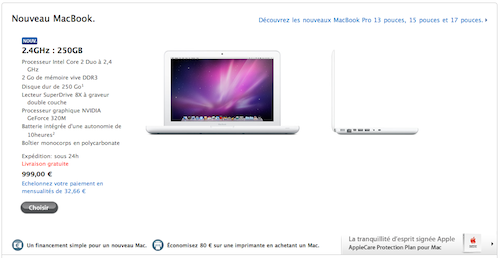 Nouveau MacBook blanc disponible à 999€