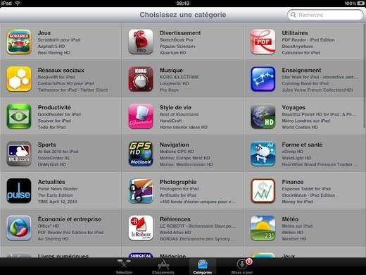 L'AppStore disponible sur l'iPad en France et en Suisse...