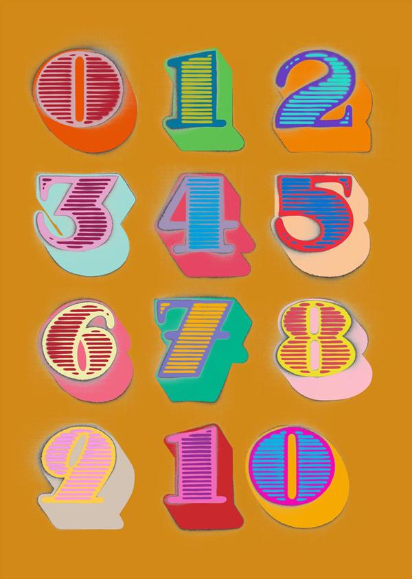 EINE – SHUTTERFONT NUMBERS PRINT EINE – SHUTTERFONT NUMBERS PRINT
