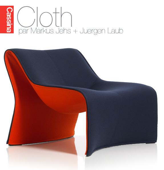 Cloth Lounge chair - Jehs+Laub - Cassina