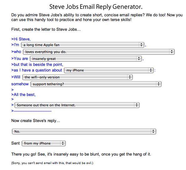 Une envie d'écrire à Steve Jobs...