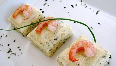 Terrine de crabe aux Crevettes et Laitue de mer Terrine de crabe aux Crevettes et Laitue de mer