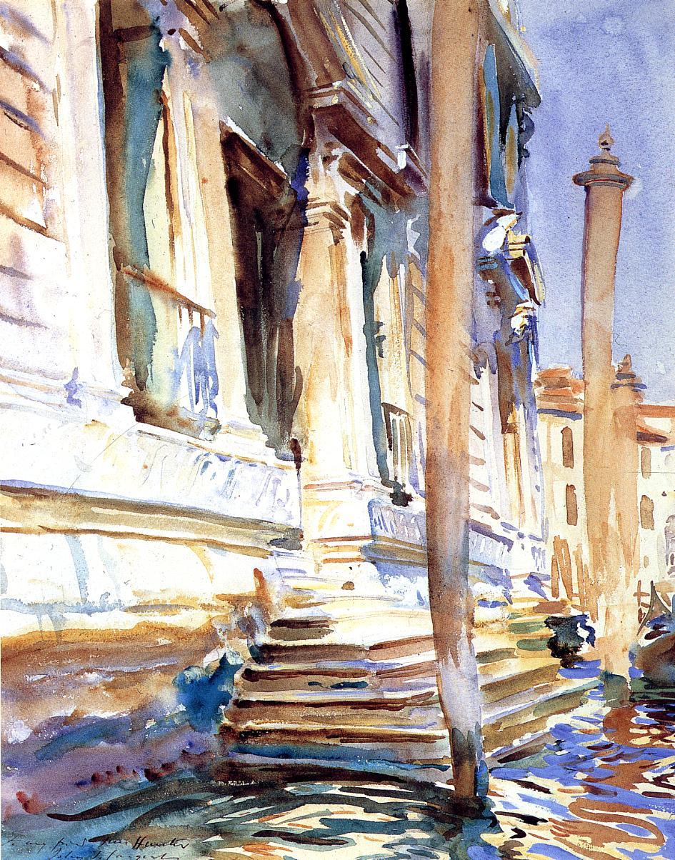 John Singer Sargent - Peintre américain -Partie 3- Aquarelliste, paysagiste et toujours portraitiste sargent-ponton-palais-venitien-1907.1274804358.jpg
