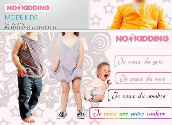 Mode enfants No Kidding mode enfants