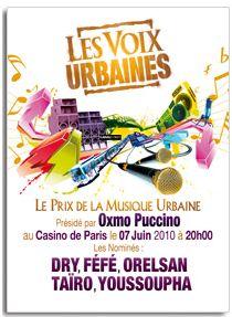 Les Voix Urbaines: Taïro ? Féfé ? Orelsan ? Youssoupha ? Dry ?