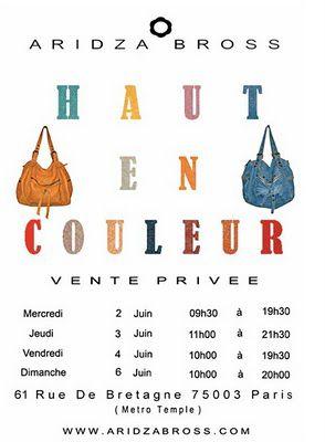 Vente privée ARIDZA BROSS ! Vente privée ARIDZA BROSS !