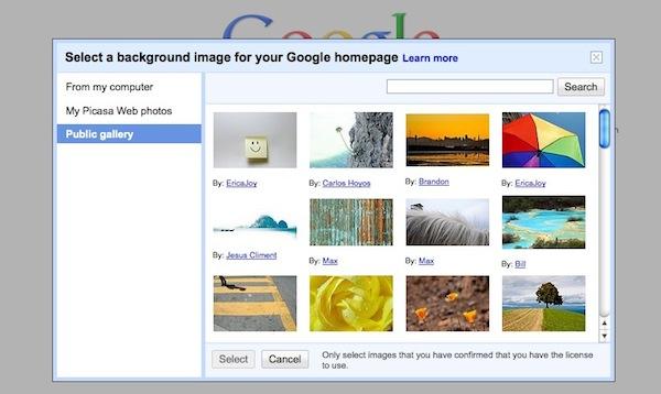 google page accueil 1 Personnalisez la page d’accueil de Google avec la photo de votre choix