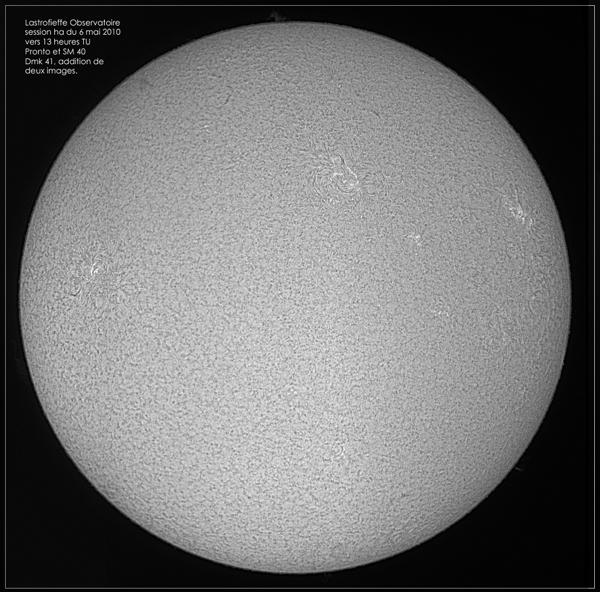 Soleil en H-Alpha avec lunette de 70 Soleil en H-Alpha avec lunette de 70