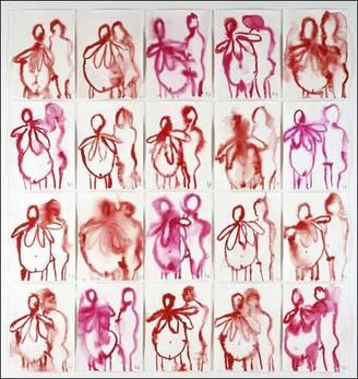 Louise Bourgeois – Sculpteur, peintre, graveur et plasticienne Franco-américaine – Eléments de biographie. L’œuvre dessinée ou peinte bourgeois-couple-2007-gouache.1275671422.jpg