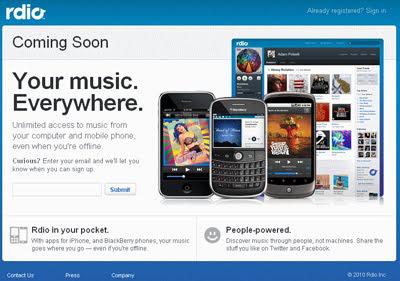 Rdio, réseau social spécial musique