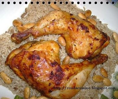 Poulet mchermel à la marocaine