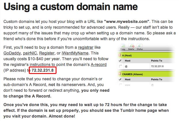 3eme étape Comment faire pointer un Tumblr sur un nom de domaine OVH ?