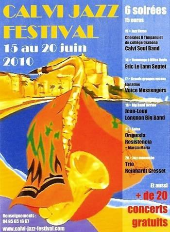 Calvi Jazz Festival du 15 au 20 Juin : Le programme.