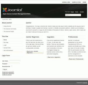joomla 1 6 installer8 default website 300x292 Nouveautés de Joomla 1.6   Howto dInstallation et Test