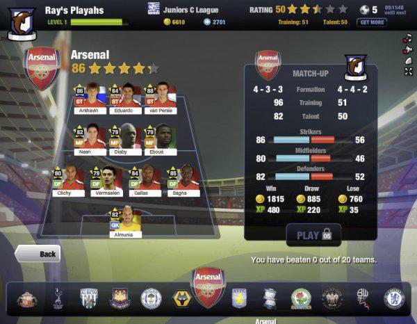 FIFA Superstars gratuit sur Facebook