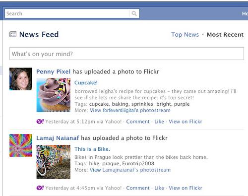 flickr fb Liez votre compte Flickr à Facebook