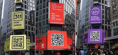 Qr code à Times Squares