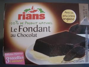 Le Fondant au Chocolat Rians avec crème anglaise