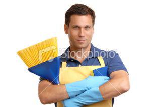 Ist2_6643156-man-in-apron-rubber-gloves-broom-and-sponge-on-white