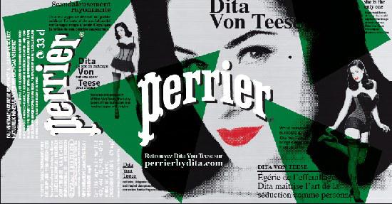 Dita Von Teese, nouvelle égérie Perrier 2010