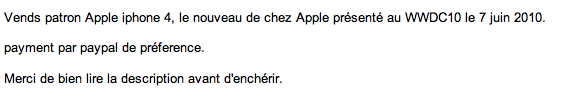 ebay-iphone4 eBay – iPhone 4 : à éviter pour l’instant