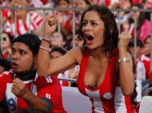 Larissa Riquelme, supportrice sexy du Paraguay