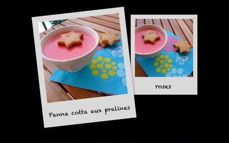 Panna cotta aux pralines roses