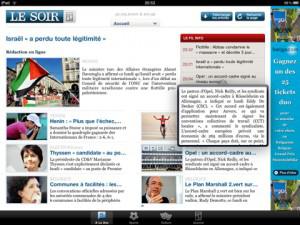 Le Soir HD sur iPad