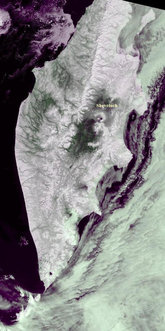 Au Kamchatka, l'activité du volcan Sheveluch va croissant.
