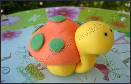 Tortue 3D en pâte à sucre Tortue