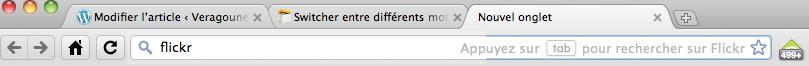 Switcher rapidement entre différents moteurs de recherches depuis Chromium