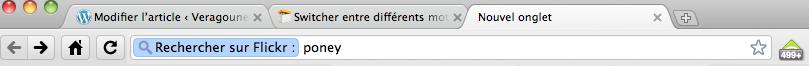 Switcher rapidement entre différents moteurs de recherches depuis Chromium