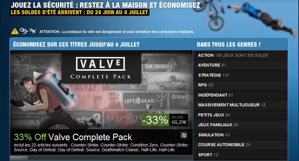 Solde d’été chez Steam solde !!!