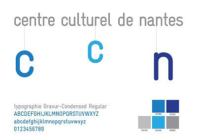 création de l'identité du Centre National de Nantes, logo, pictogrammes et signalétique