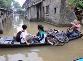 Les inondations  en Chine