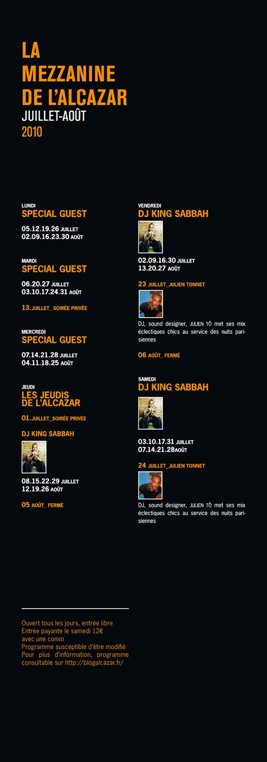 Programmation de votre été à l’Alcazar… Programmation de votre été à l’Alcazar…