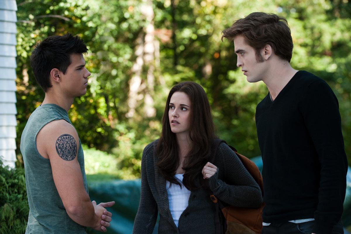 Taylor Lautner, Kristen Stewart et Robert Pattinson. SND