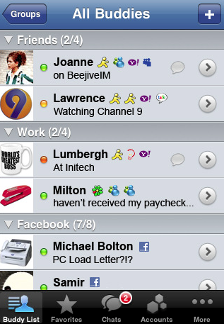 BeejiveIM 4.0 MàJ : BeeJiveIM devient compatible iOS 4 et multitâche