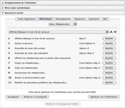 Astuce : personnaliser les raccourcis clavier de Lightroom 3