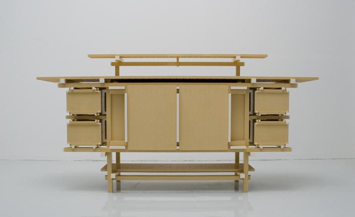 Rietveld Lego buffet, by Minale-Maeda, 2010. A playful interpretation of Rietveld's 20th-century buffet made of approximately 28,000 Lego bricks. Image by Minale-Maeda Studio, courtesy of Droog, New York Design Miami, Design’art trop rare