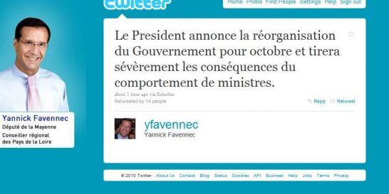 Nos élus ont-ils bien compris les médias sociaux? C'est par un message posté sur le réseau de micro-blogging Twitter que le député Yannick Favennec a rendu compte de la réunion des députés UMP avec le président de la République.