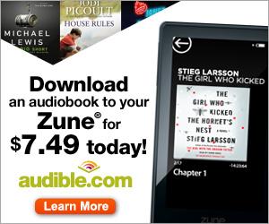 PROMO LIVRES AUDIO - Ecoutez des chefs-d'oeuvre en anglais sur votre mobile! Download an Audiobook to Your Zune for only $7.49