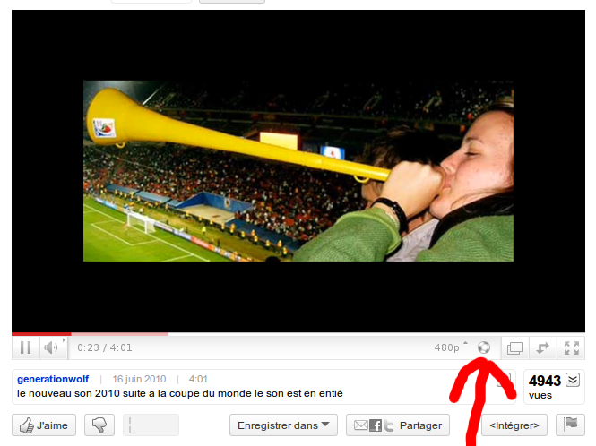 Insolite: Youtube rajoute le bouton vuvuzela