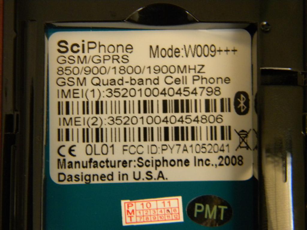 SciPhone W009+++, toujours pas de chez SciPhone